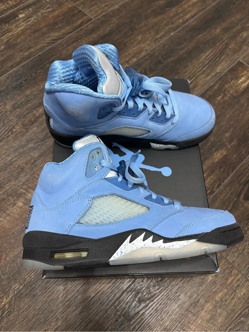 Jordan 5 Retro Kids Blue High-Top Sneakers